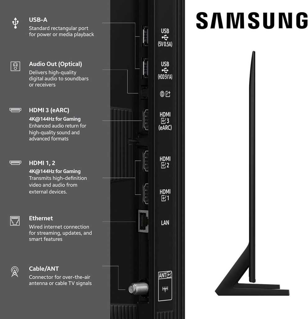 Samsung 75-Inch Class QLED Q8F 4K UHD Smart TV (2025 Model) Q4 AI Processor